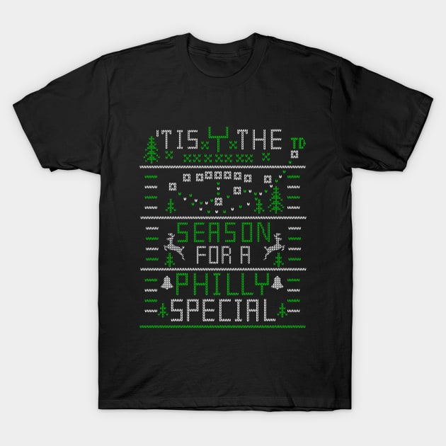 Philly Philly Special Ugly Christmas Sweater Design T-Shirt T-Shirt by TeeCreations